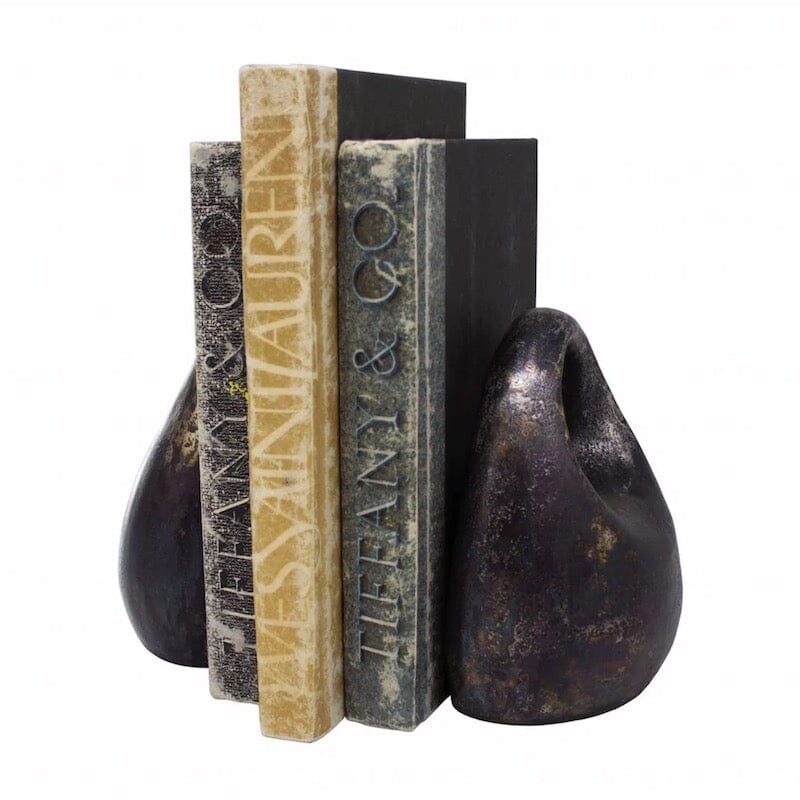 World's Away Scott Antique Black Scultural Bookends Dark Academia Wednesday Interiors Fig Linens and Home