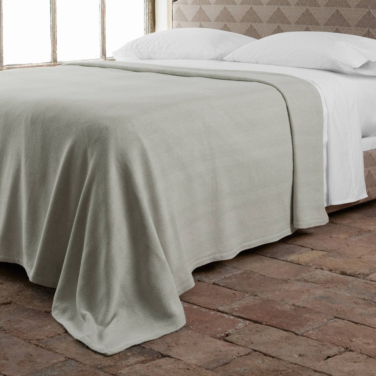 Lavanya Sage Blanket by John Robshaw at Fig Linens and Home - 2