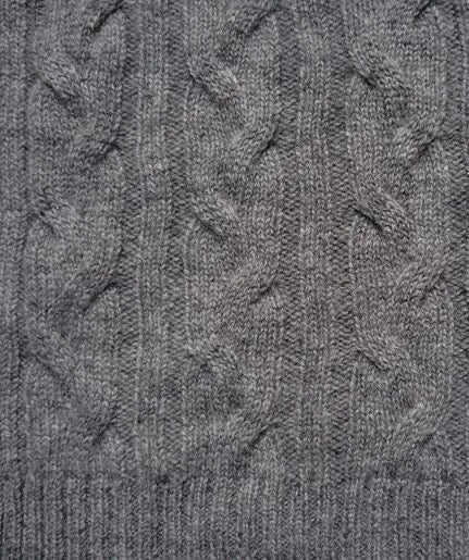 Alashan Cashmere - 100% Cashmere Throw - Cable Detail of Flagstone 8125 at Fig Linens and Home