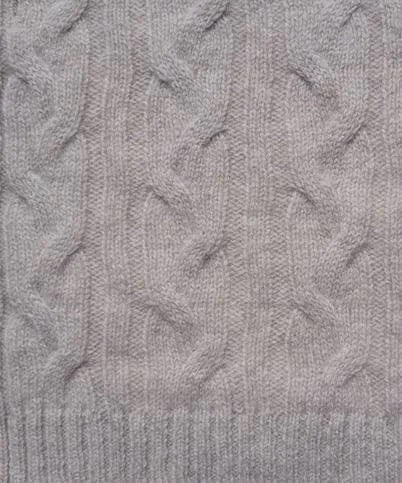 Alashan Cashmere - 100% Cashmere Throw - Cable Detail of Latte 8149 at Fig Linens and Home