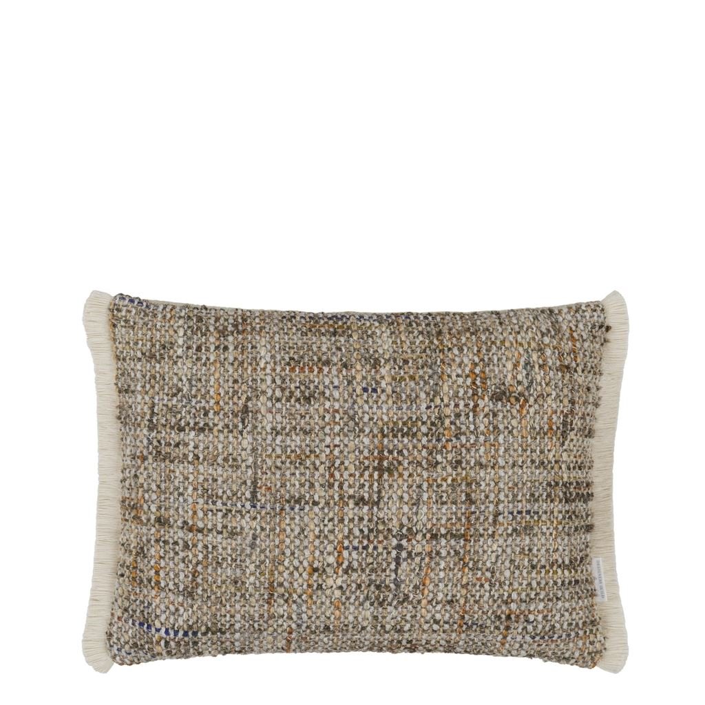 Designers Guild Pradelles Zinc Textured Weave Cushion at Fig Linens and Home - 10