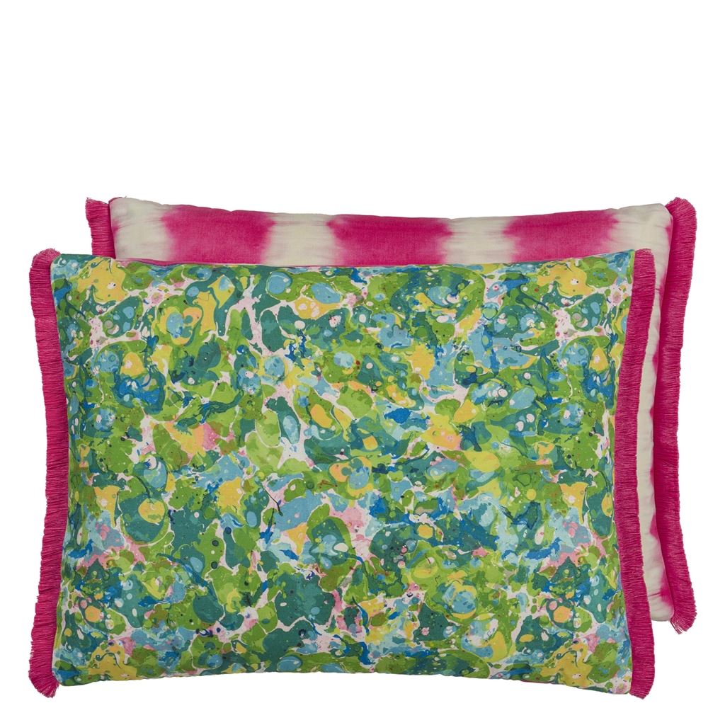 Designers Guild Odisha Peridot Outdoor Decorative Pillow at Fig Linens and Home - 23
