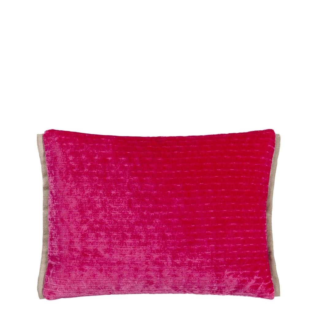 Designers Guild Mazarin Fuchsia Velvet Decorative Pillow at Fig Linens and Home - 60