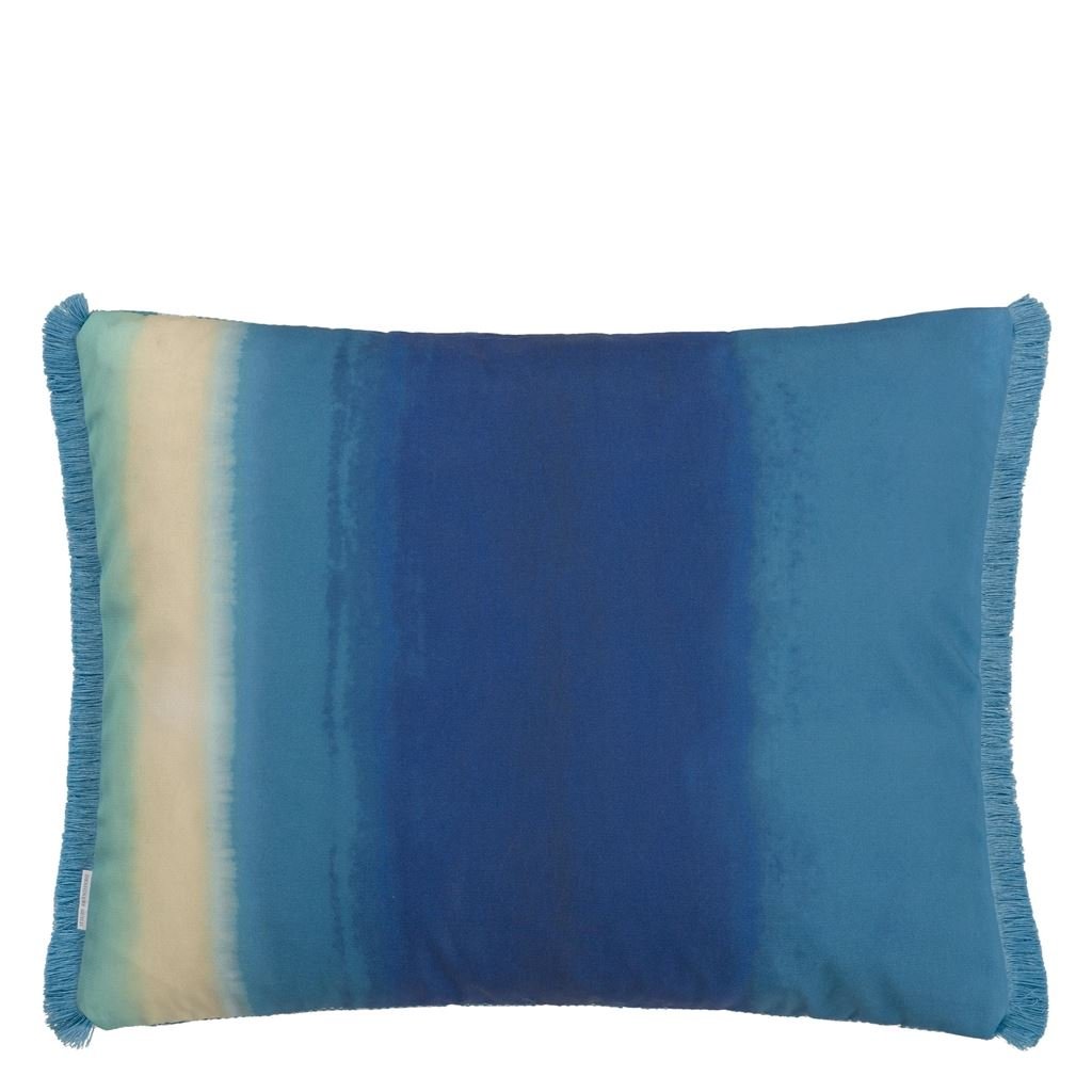 Designers Guild Tarakan Azure Outdoor Decorative Pillow at Fig Linens and Home - 41
