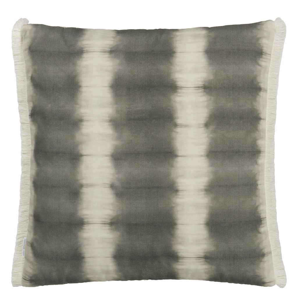 Designers Guild Grayton Graphite Outdoor Decorative Pillow at Fig Linens and Home - 162