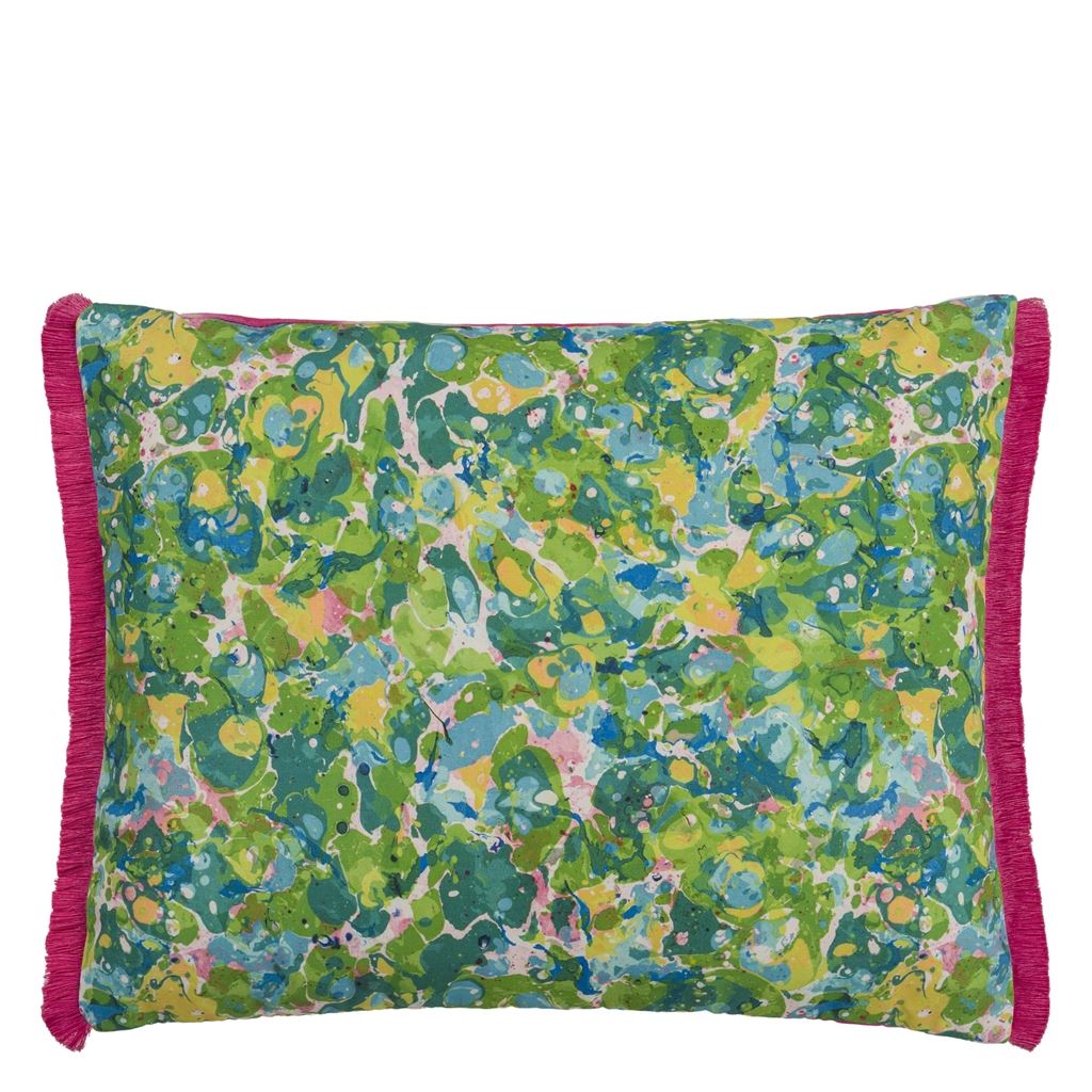Designers Guild Odisha Peridot Outdoor Decorative Pillow at Fig Linens and Home - 27