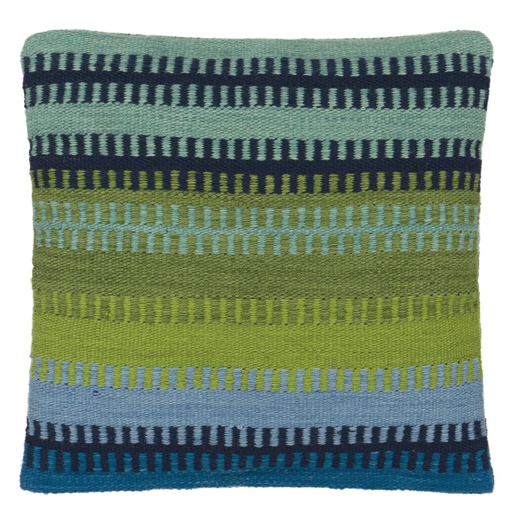 Designers Guild Muturi Cobalt Outdoor Decorative Pillow at Fig Linens and Home - 129