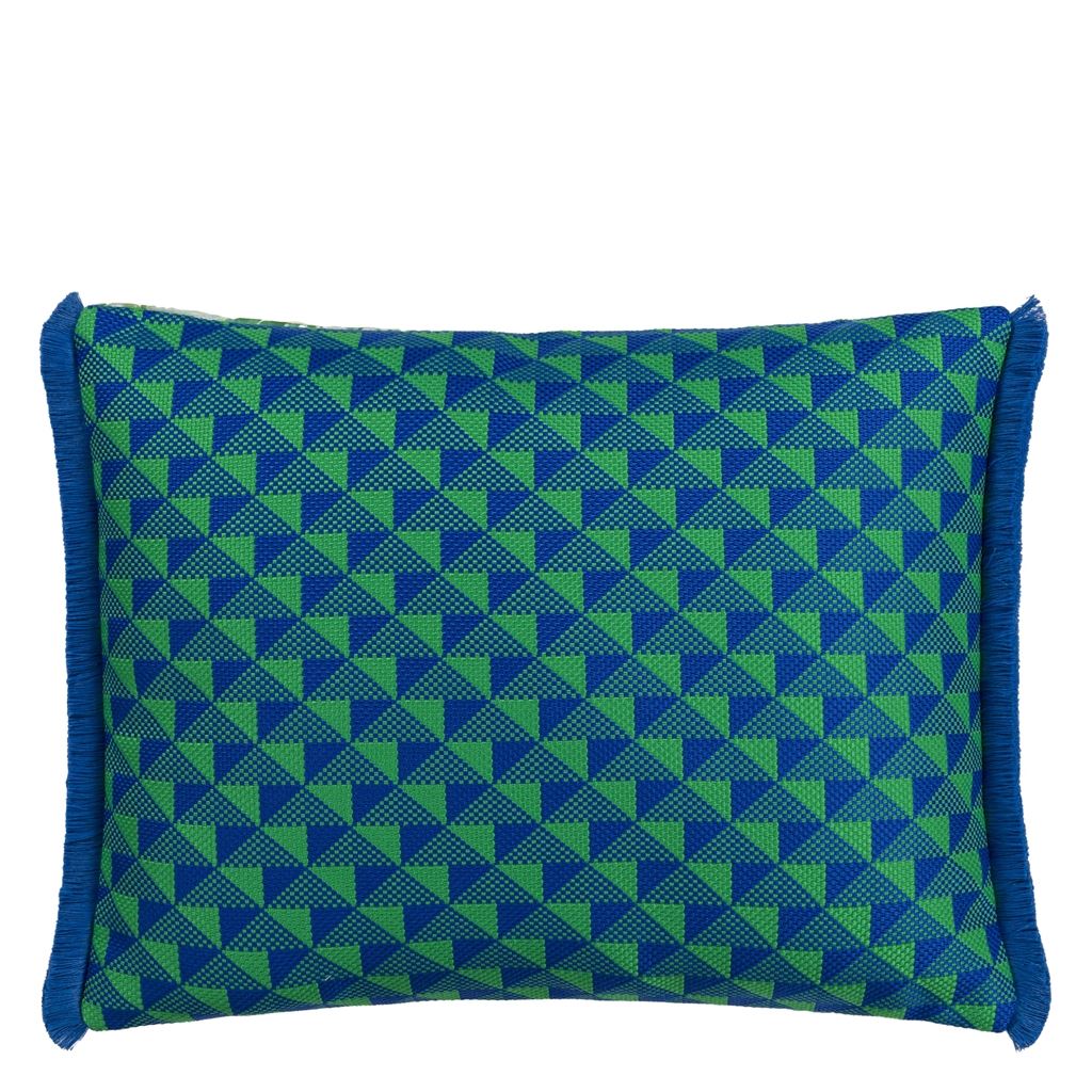 Designers Guild Tarakan Emerald Outdoor Decorative Pillow at Fig Linens and Home - 88