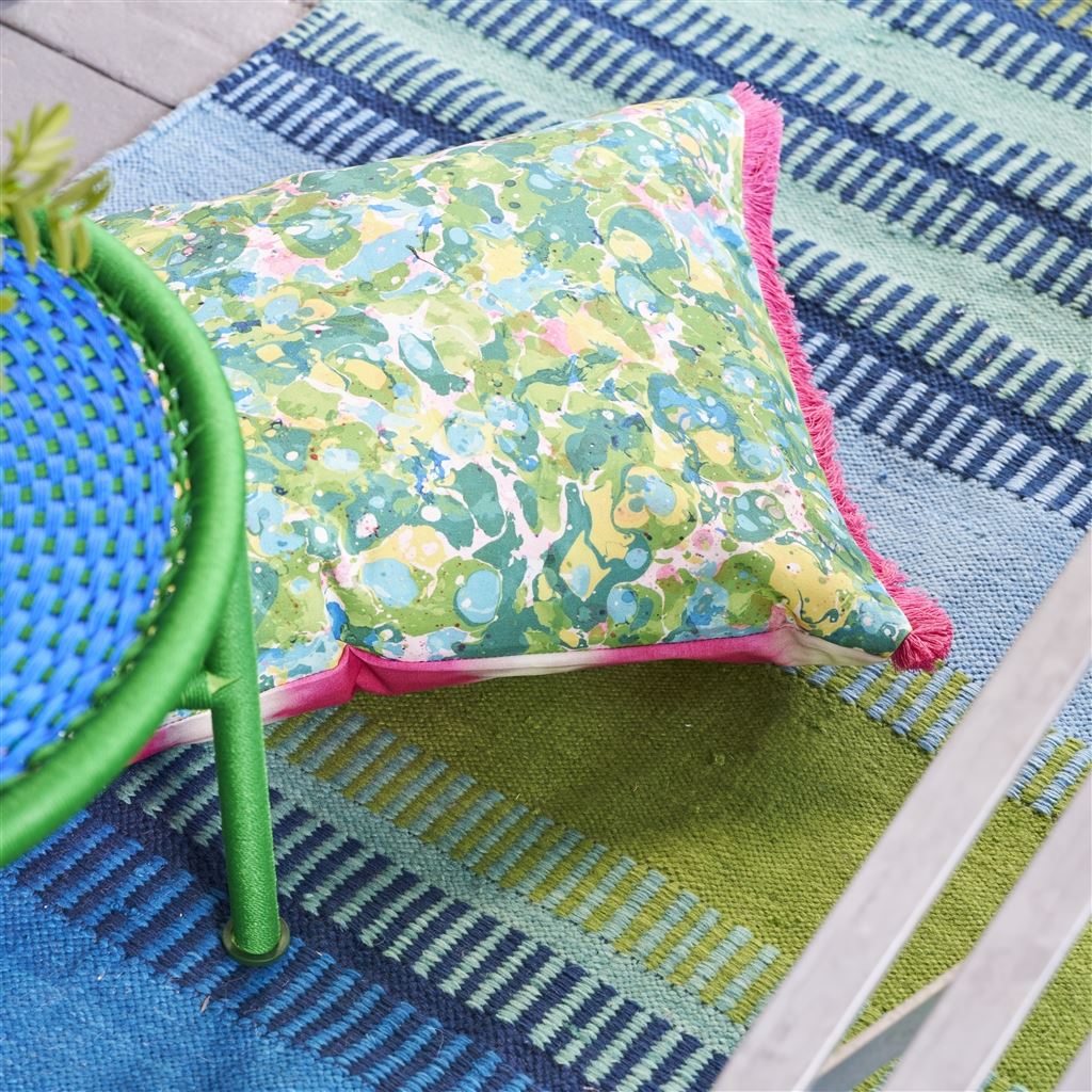 Designers Guild Odisha Peridot Outdoor Decorative Pillow at Fig Linens and Home - 25