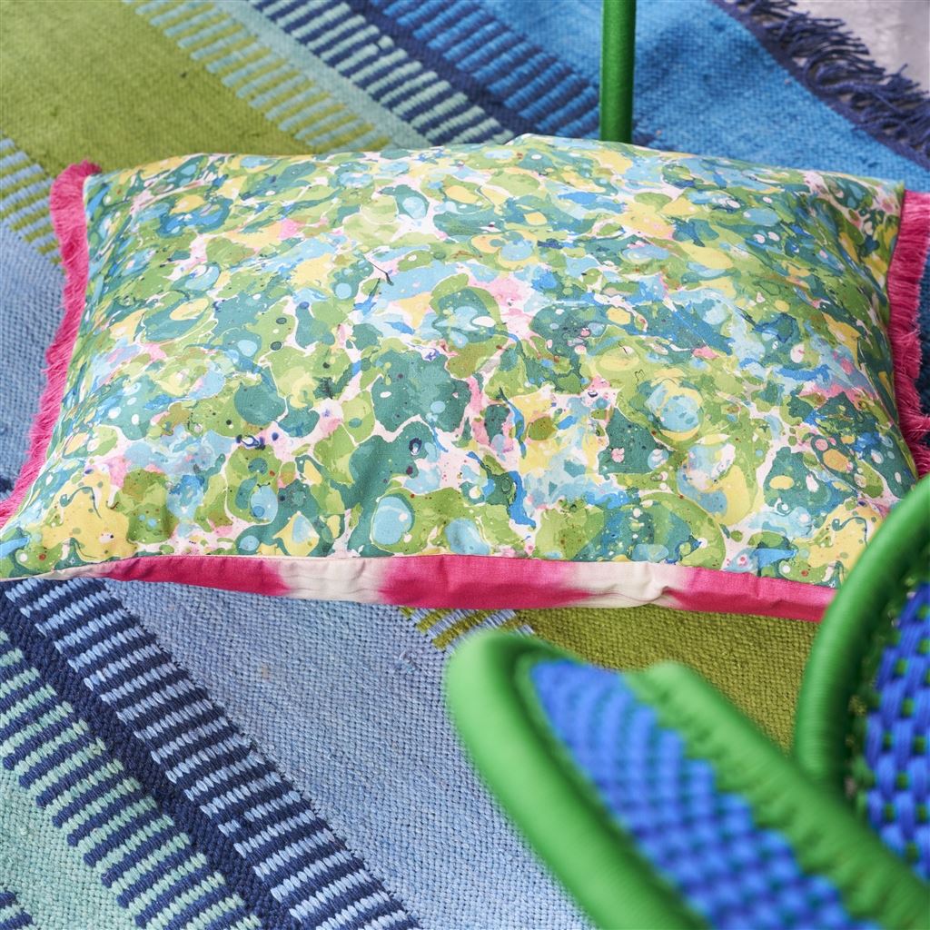 Designers Guild Odisha Peridot Outdoor Decorative Pillow at Fig Linens and Home - 24
