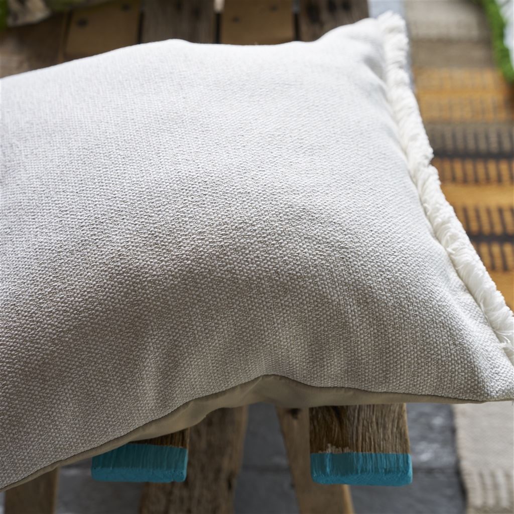 Designers Guild Navarre Ecru Outdoor Decorative Pillow at Fig Linens and Home - 175