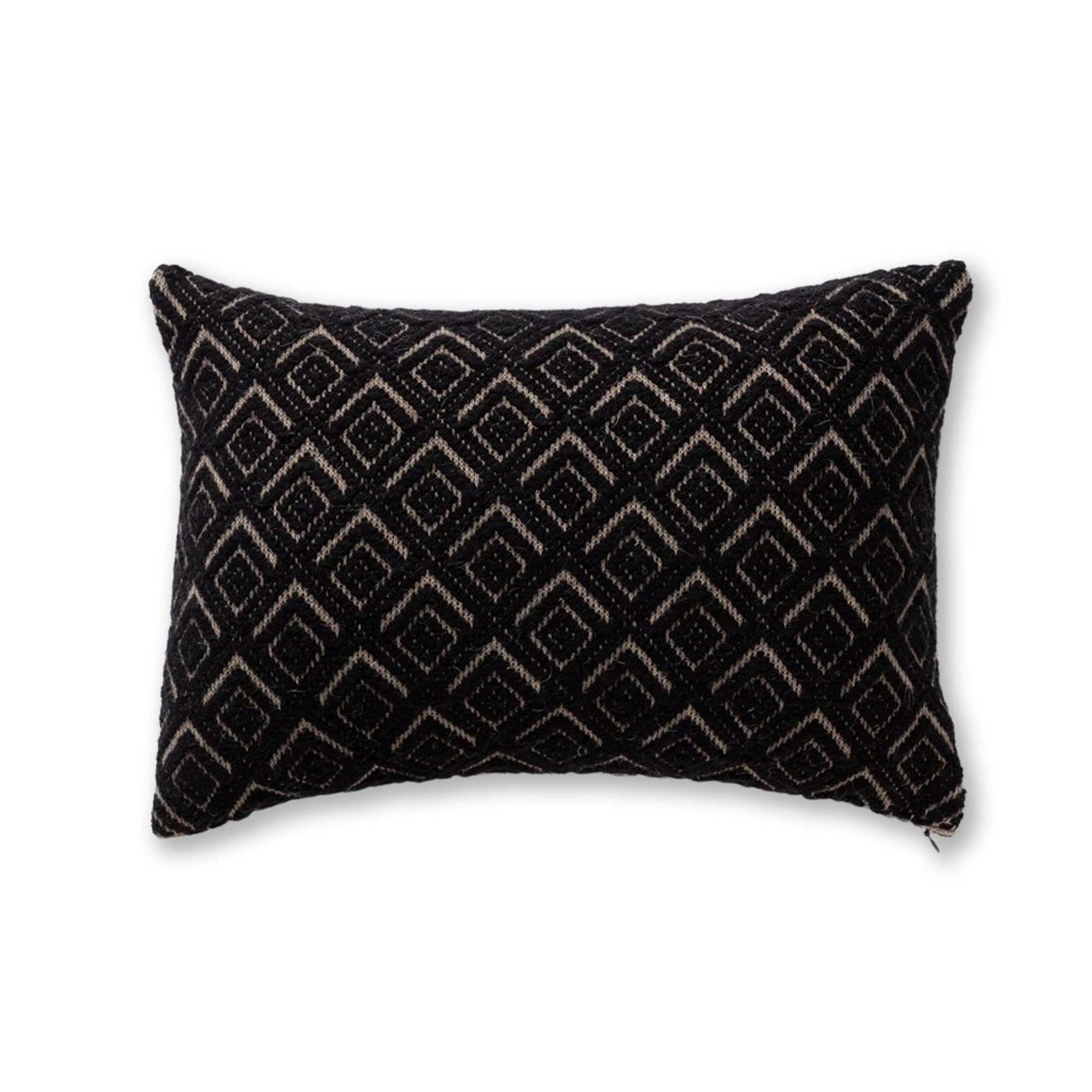 Mystic Lumbar Pillow in Light Taupe / Black | Alicia Adams Alpaca at Fig Linens and Home