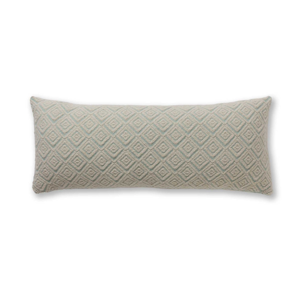 Mystic Long Lumbar Pillow in Aqua / Ivory | Alicia Adams Alpaca at Fig Linens and Home