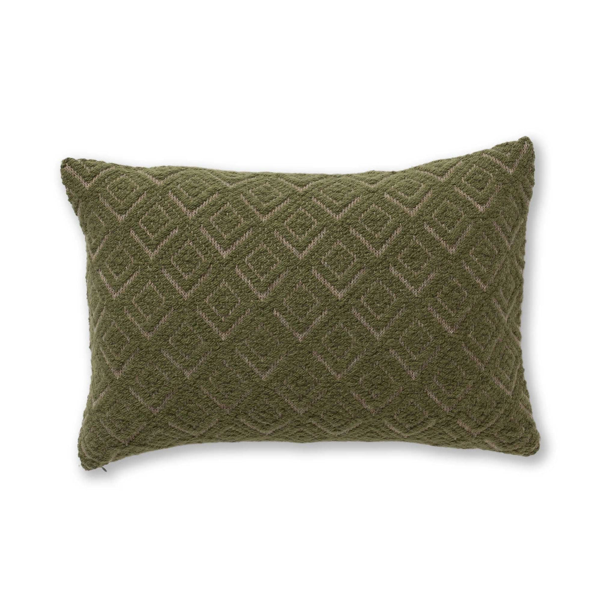 Mystic Lumbar Pillow in Light Taupe / Hunter | Alicia Adams Alpaca at Fig Linens and Home