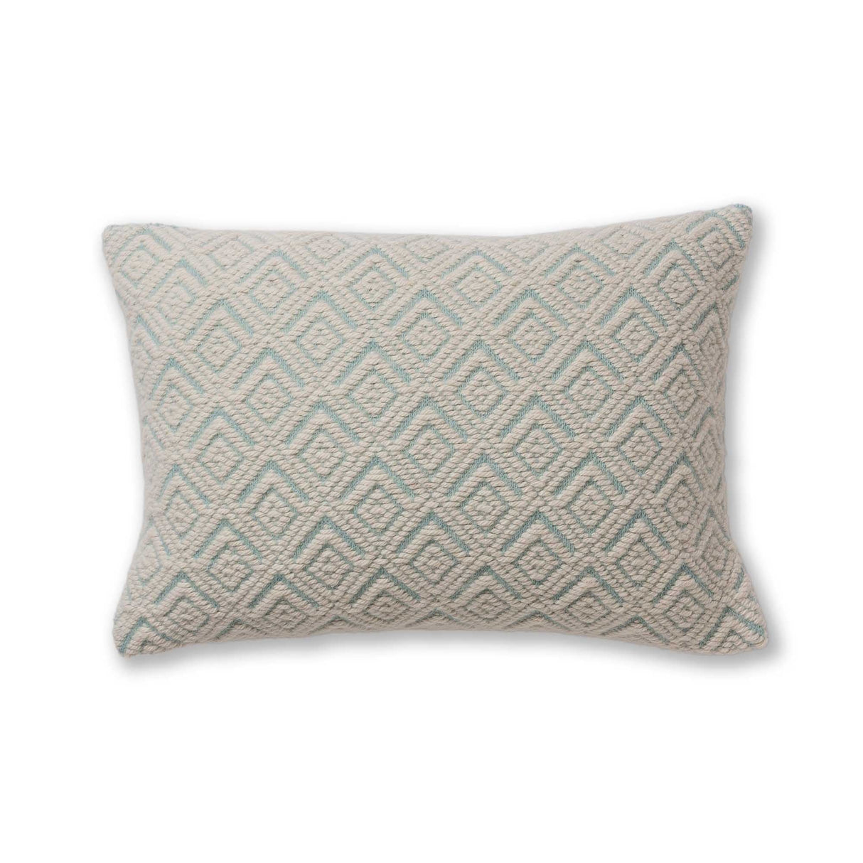 Mystic Lumbar Pillow in Aqua / Ivory | Alicia Adams Alpaca at Fig Linens and Home