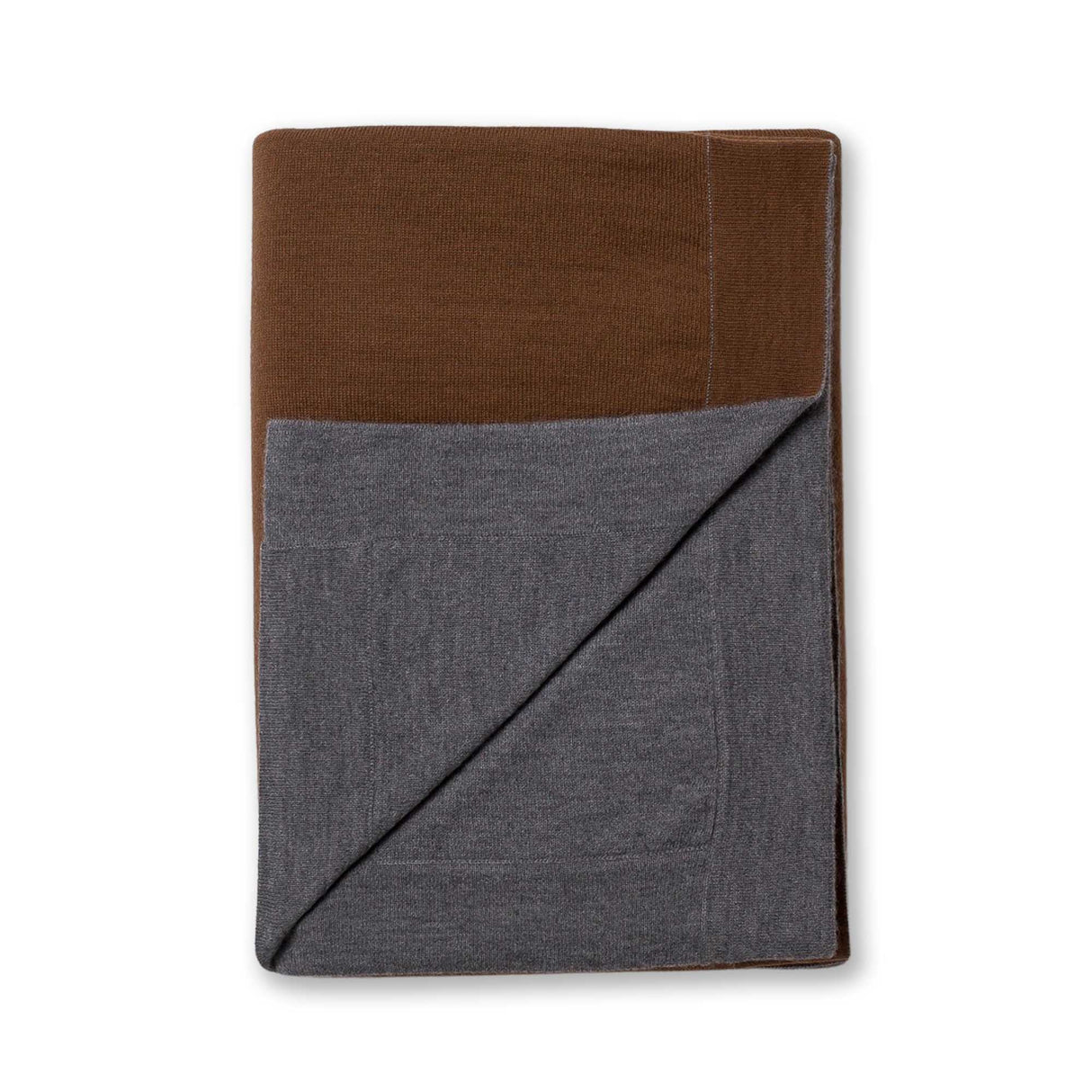 Tokyo Bed Blanket by Alicia Adams Alpaca at Fig Linens and Home - Dark Grey and Cognac