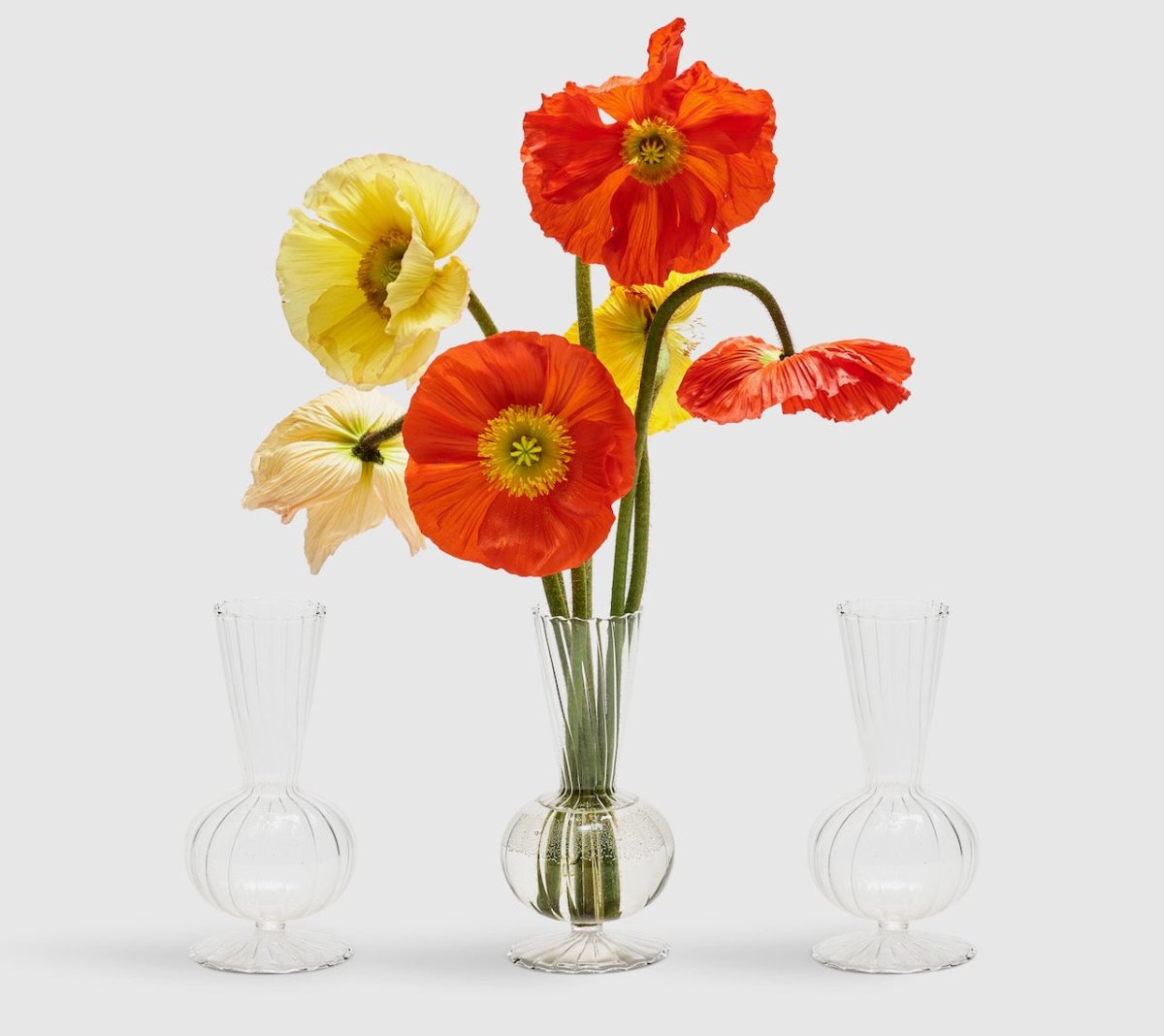 Kim Seybert BUD VASE: TESS S3 - Clear Glass Bud Vases Set at Fig Linens and Home 2