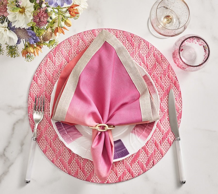 Kim Seybert Chain Link Napkin Ring in Gold Set of 4 by Kim Seybert - GOLD 2.5"L x 0.75"W x 2.5"H Napkin Ring - Set of 4 at FIG LINENS AND HOME - 10