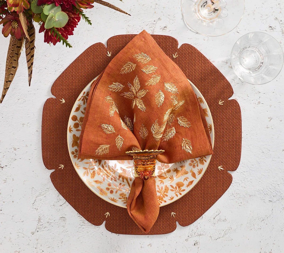 Divot Brown Placemat Detail 5 | Kim Seybert at Fig Linens and Home