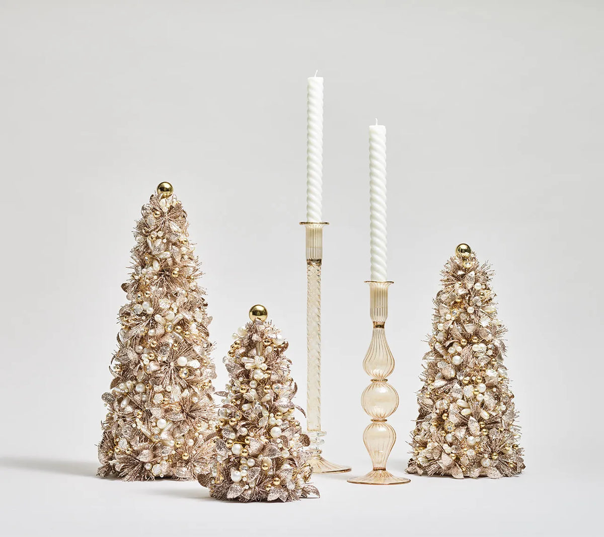 Gilded Spray Gold/Crystal 12" Xmas Tree Detail 2 | Kim Seybert at Fig Linens and Home
