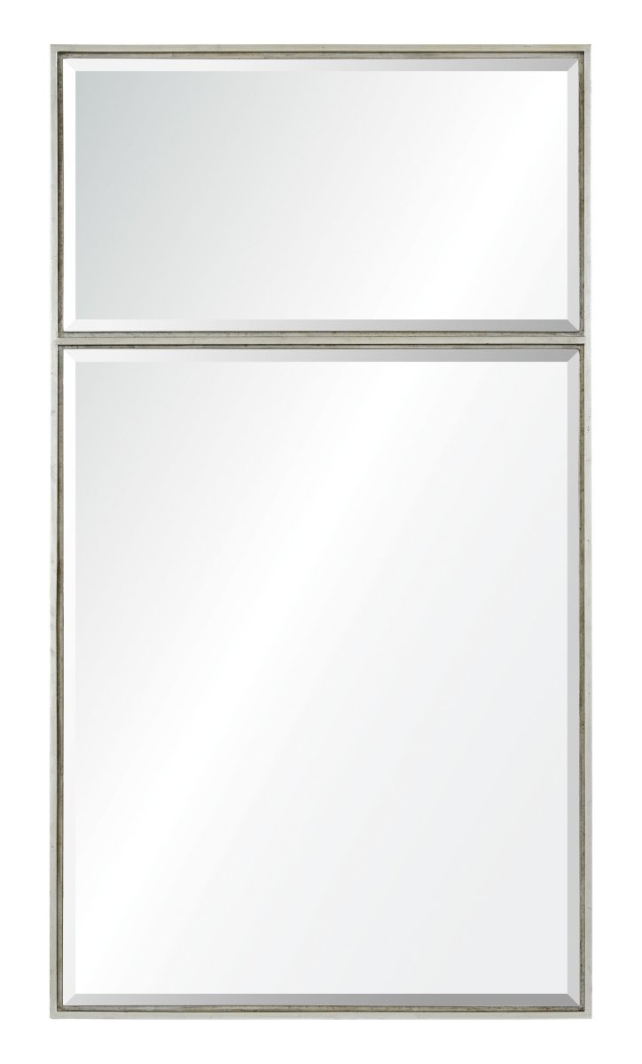 Distressed Silver Leaf Trumeau Mirror by Mirror Image Home | Fig Linens