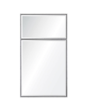 Mirror Image Home - Distressed Silver Leaf Trumeau Mirror | Fig Linens