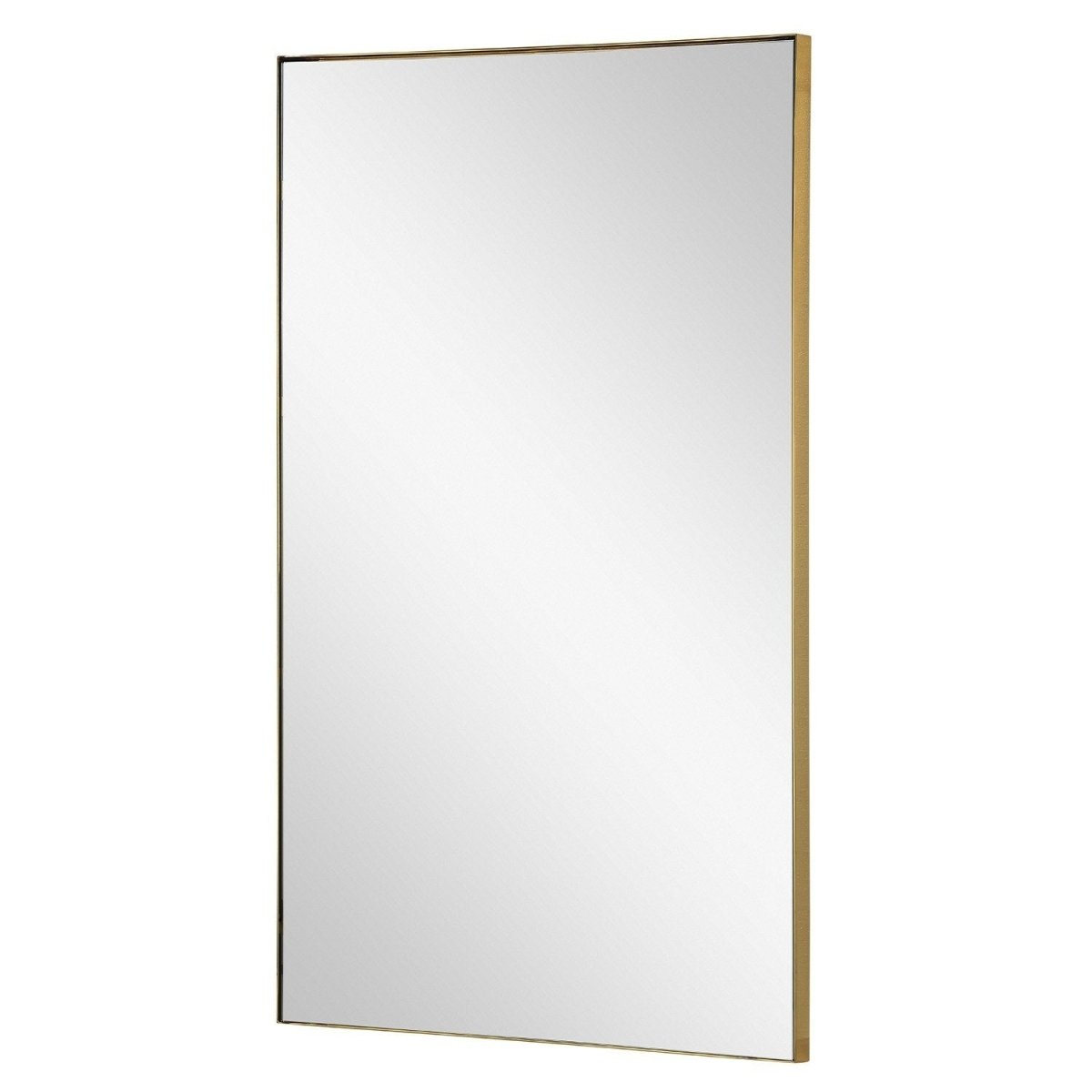 Fig Linens - Mirror Image Home Burnished Brass Wall Mirror - Side