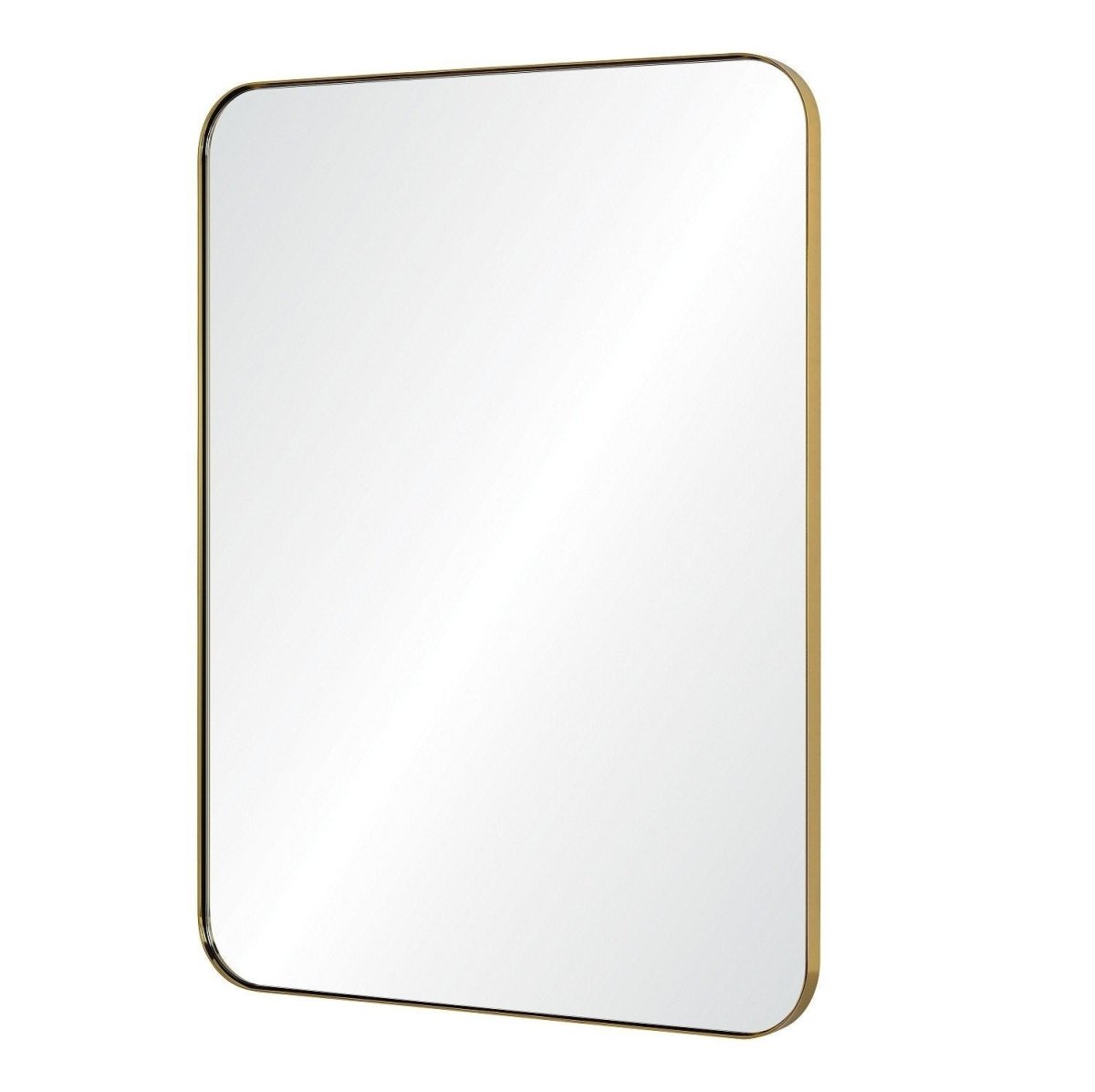 Mirror Image Home Burnished Brass Wall Mirror -- Side - Fig Linens