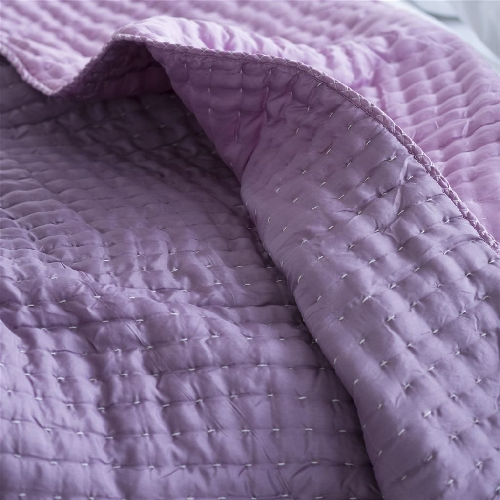 Designers Guild Designers Guild Chenevard Damson & Magenta Quilt & Shams - Queen Sham 30 x 20in Damson & Magenta at FIG LINENS AND HOME - 8