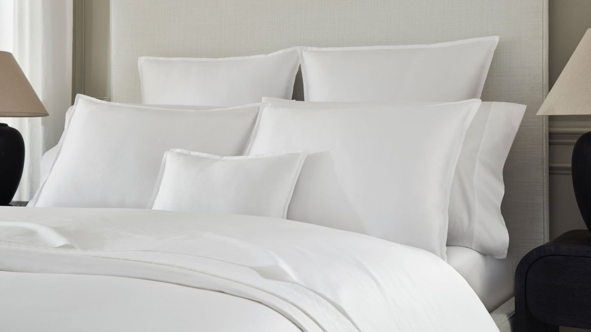 Sf Giza 45 Corto S White Continental Sham 26X26 | Sferra at Fig Linens and Home