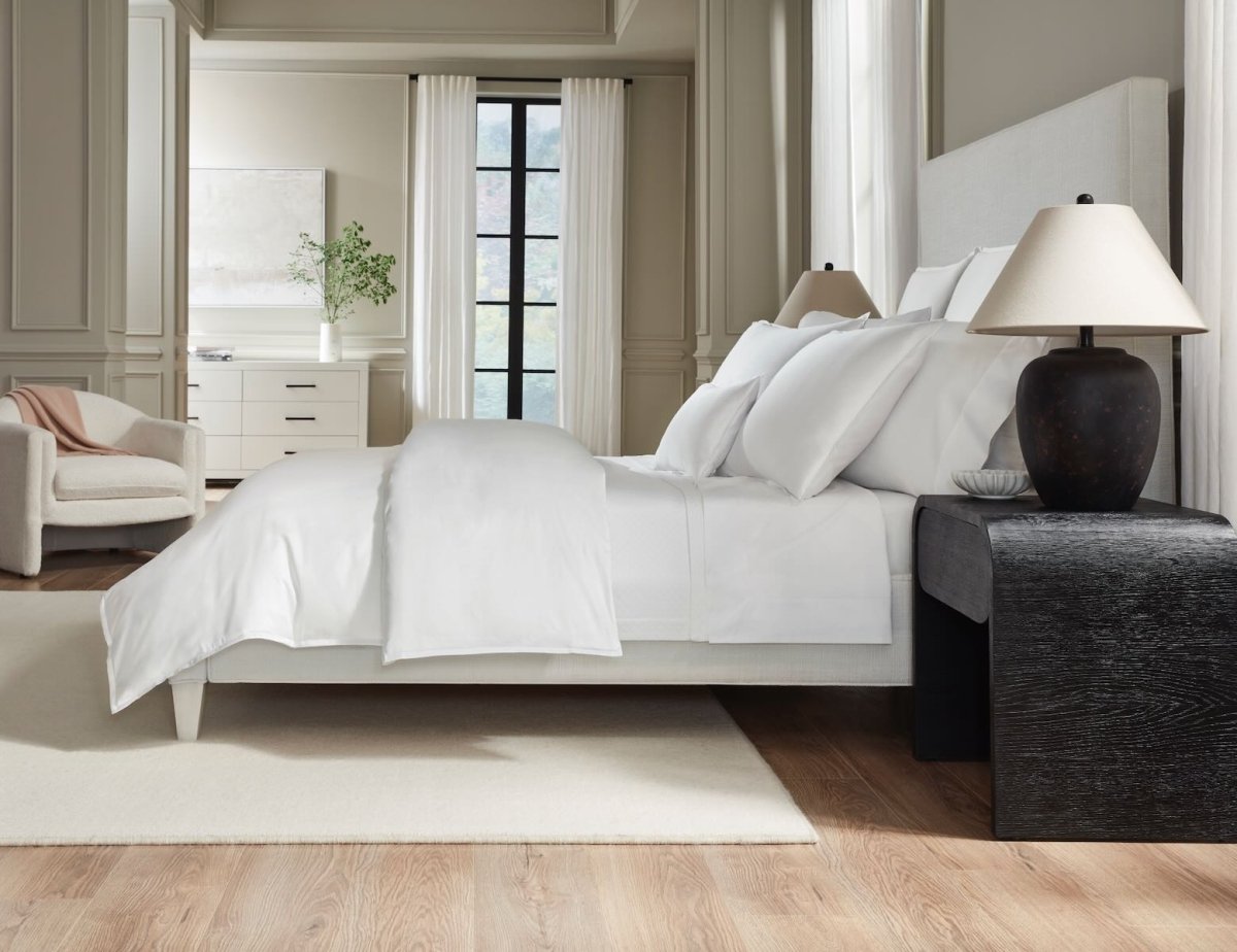 Sf Giza 45 Corto S White Boudoir Sham 12X16 | Sferra at Fig Linens and Home