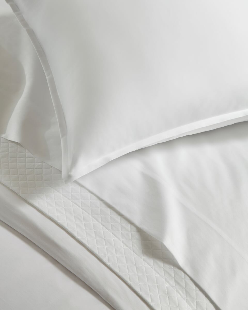 Sf Giza 45 Corto S White Boudoir Sham 12X16 | Sferra at Fig Linens and Home