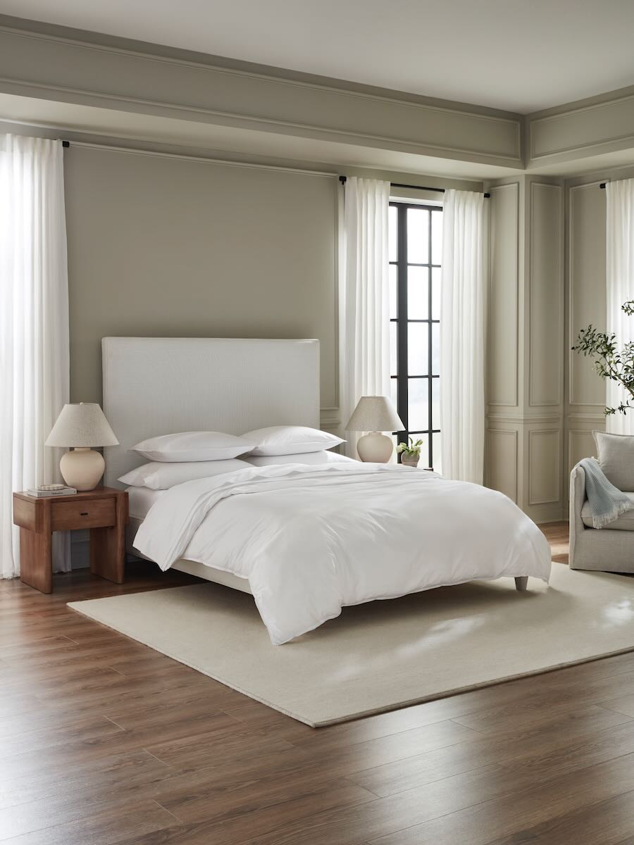 Sf Giza 45 Corto P White King Flat Sheet 114X114 | Sferra at Fig Linens and Home
