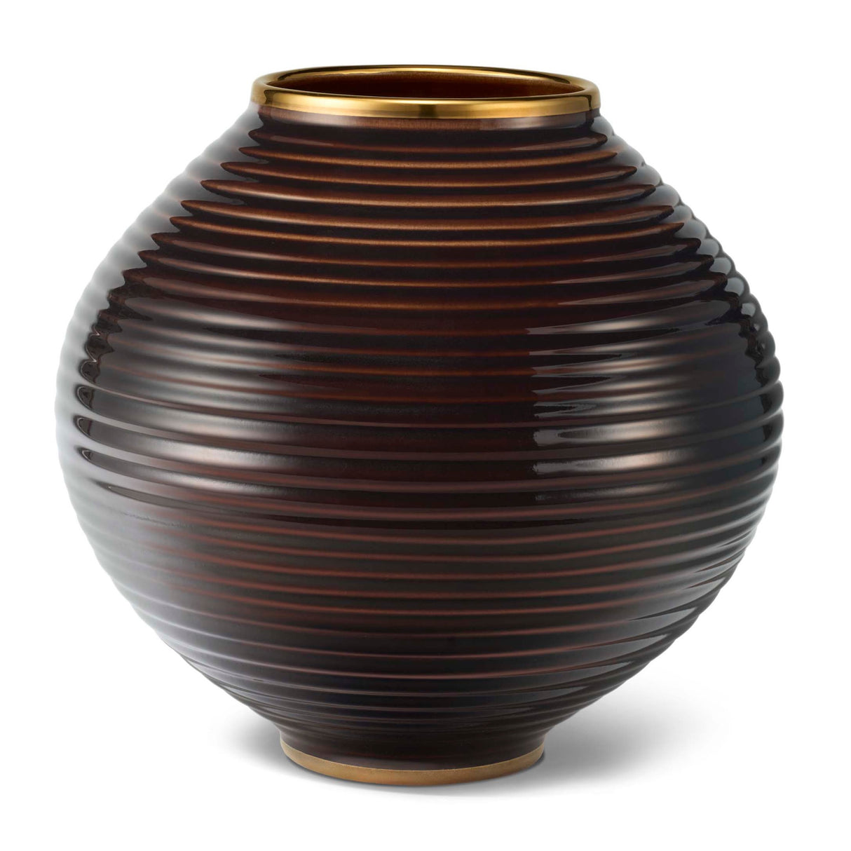 Calinda Moon Vase in Chocolate by AERIN at Fig Linens and Home