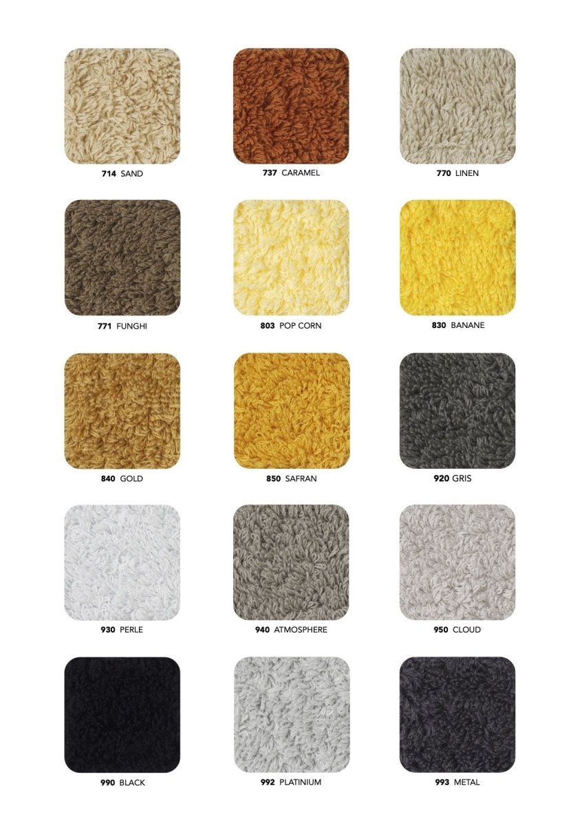 Fig Linens - Reversible Bath Rug by Abyss & Habidecor - 27x47" - Color chart - neutrals/yellow