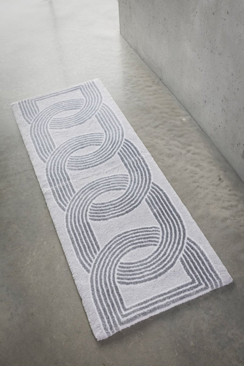 Deauville Long Runner Silver 900 Bath Rug by Abyss Habidecor | Limited Edition in Bathroom 2