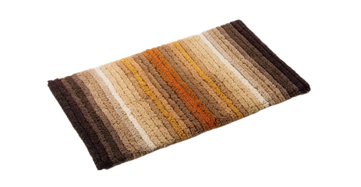 Bath Rug - Abyss Habidecor Santa Cruz 23x39 Caramel 737 Bath Rug - Angle View