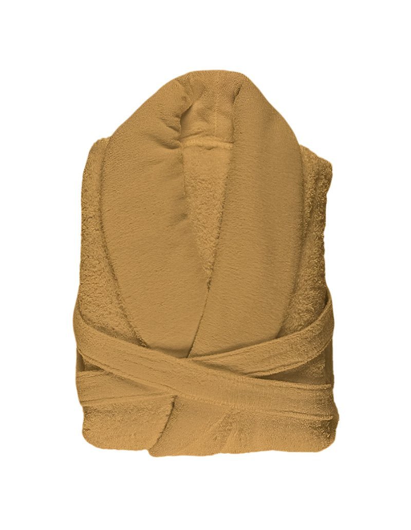 Bathrobe - Super Pile Gold Robe Color 840 - Abyss Habidecor Giza Terry at Fig Linens and Home