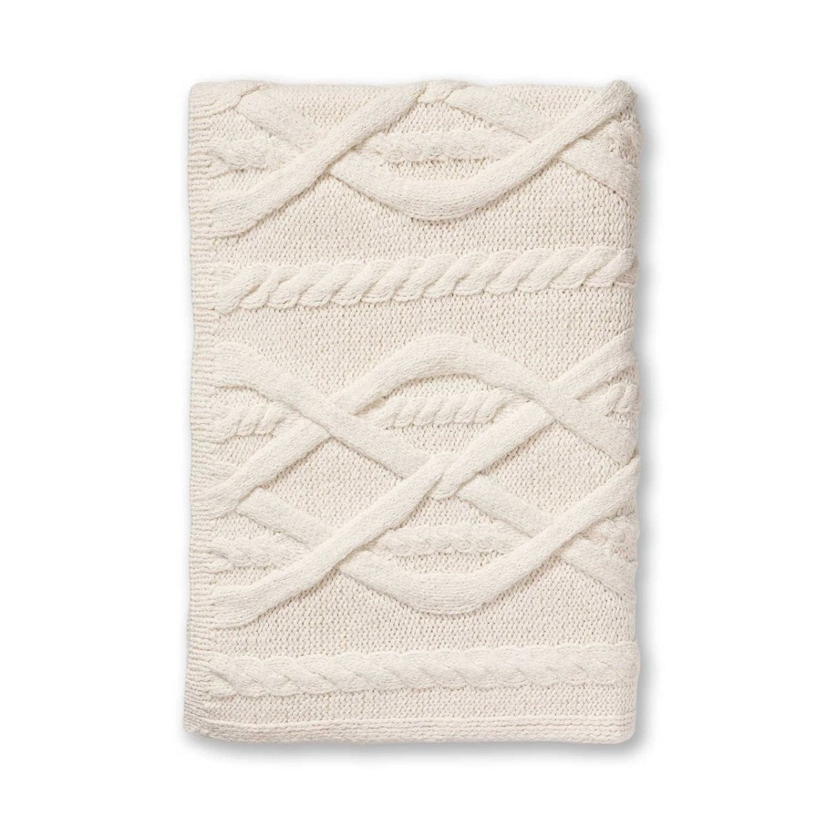 Alicia Adams Alpaca Buckley Throw in Ivory at Fig Linens and Home