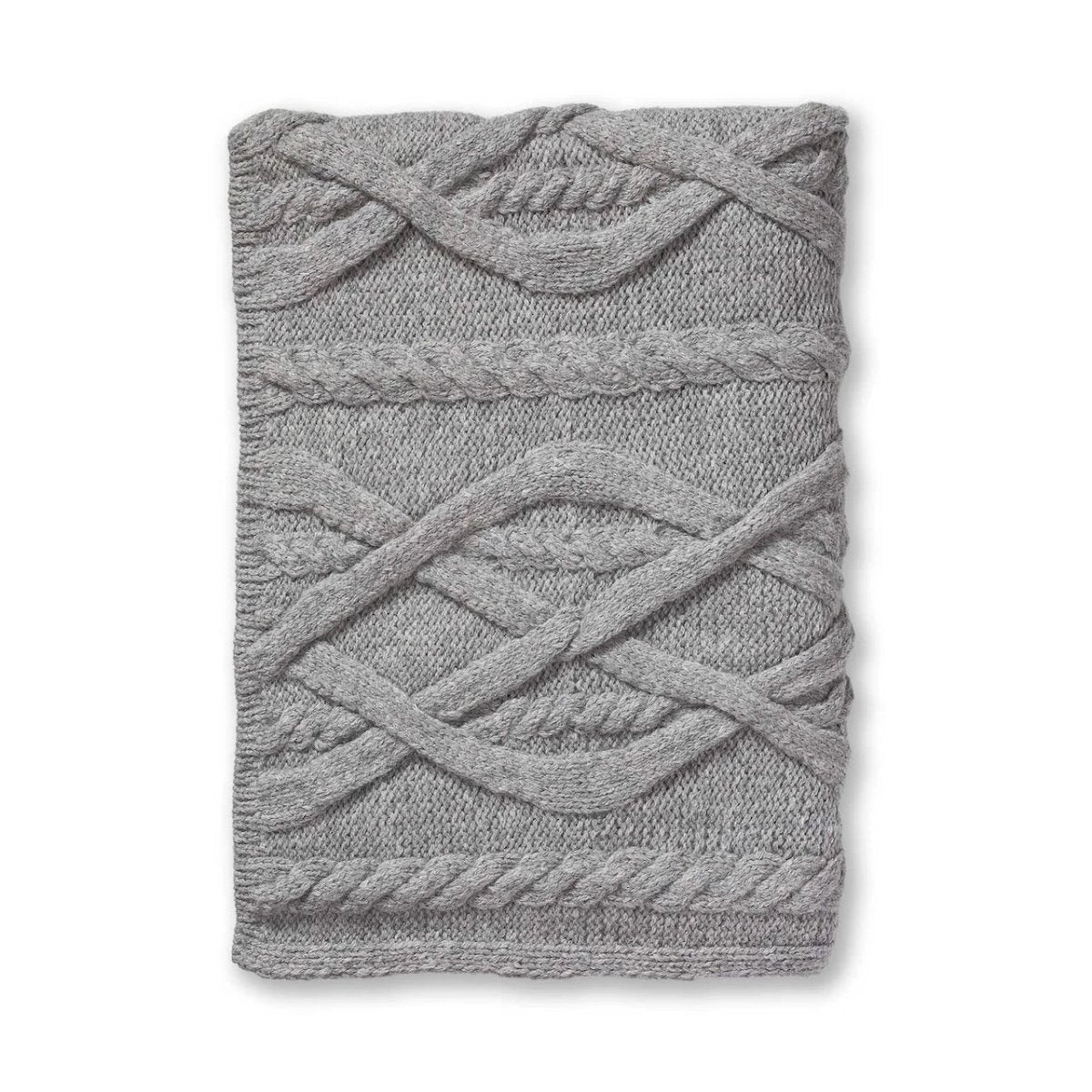 Alicia Adams Alpaca Buckley Throw in Light Grey at Fig Linens and Home