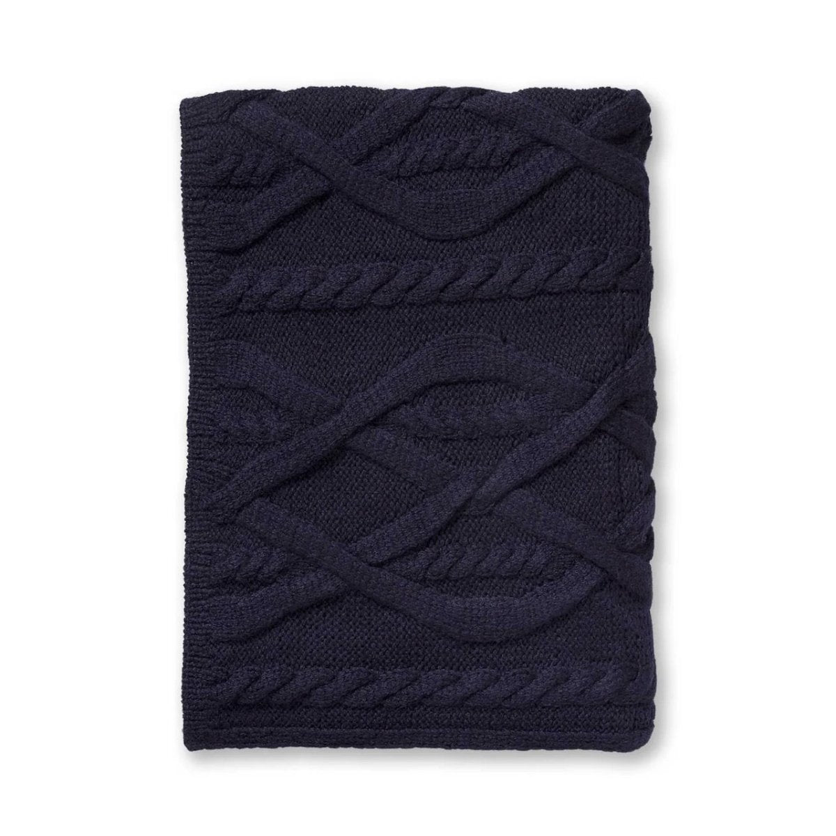 Alicia Adams Alpaca Buckley Throw in Navy at Fig Linens and Home