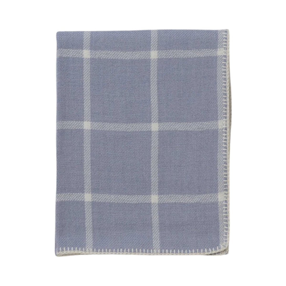 Alicia Adams Alpaca Graydon Throw in Chambray Blue and Ivory at Fig Linens and Home