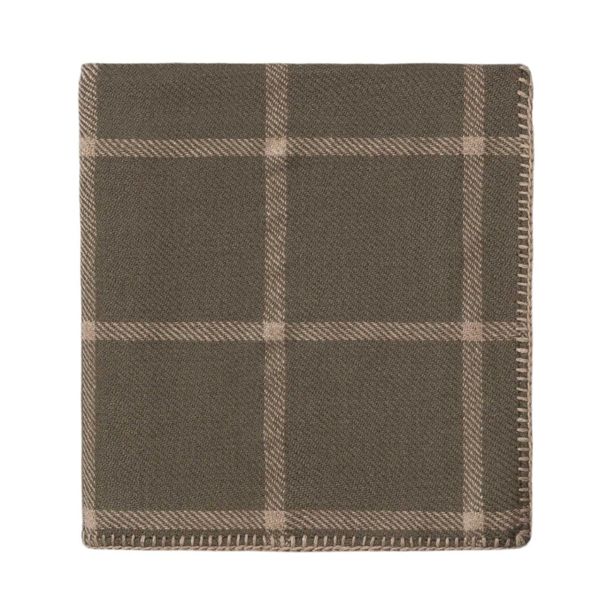 Alicia Adams Alpaca Graydon Throw in Moss and Light Taupe at Fig Linens and Home