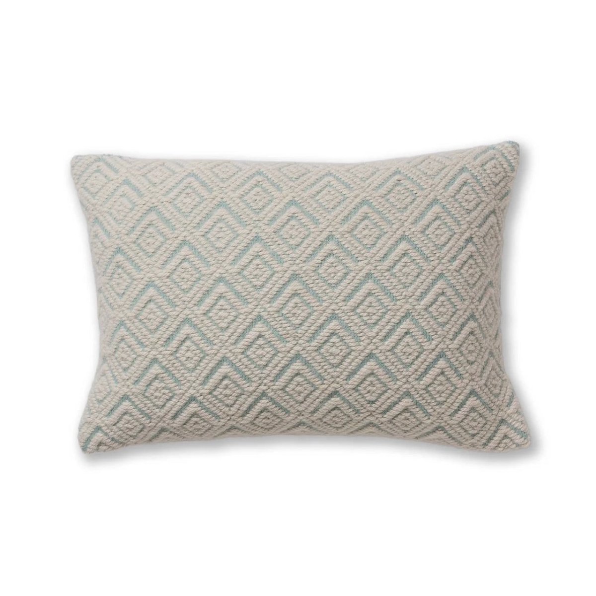 Throw Pillow - Alicia Adams Alpaca Mystic Lumbar Aqua and Ivory Pillows - Fig Linens and Home