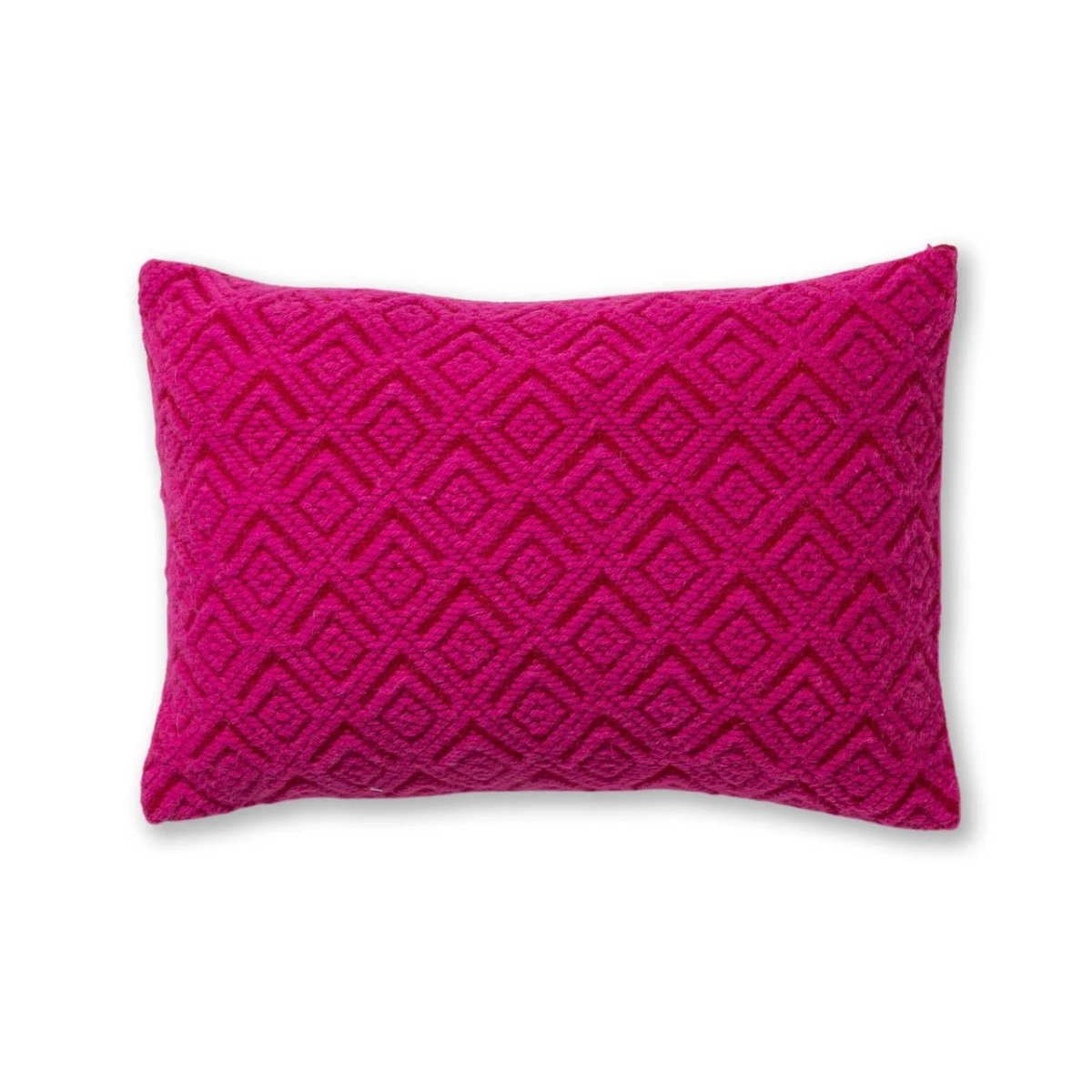 Throw Pillow - Alicia Adams Alpaca Mystic Lumbar Shocking Pink and Scarlet Pillows