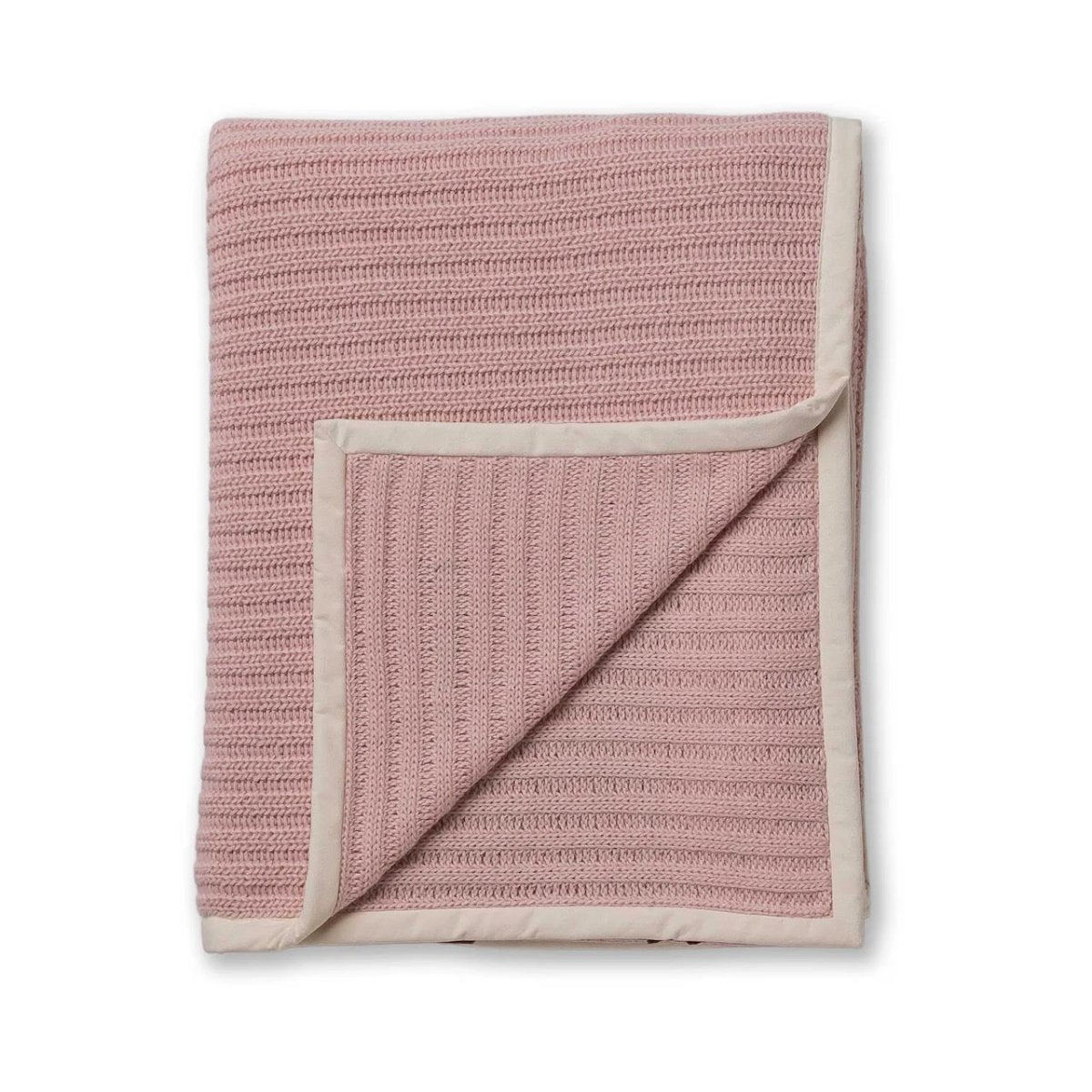 Alicia Adams Alpaca Rib Throw in Pink Powder at Fig Linens and Home