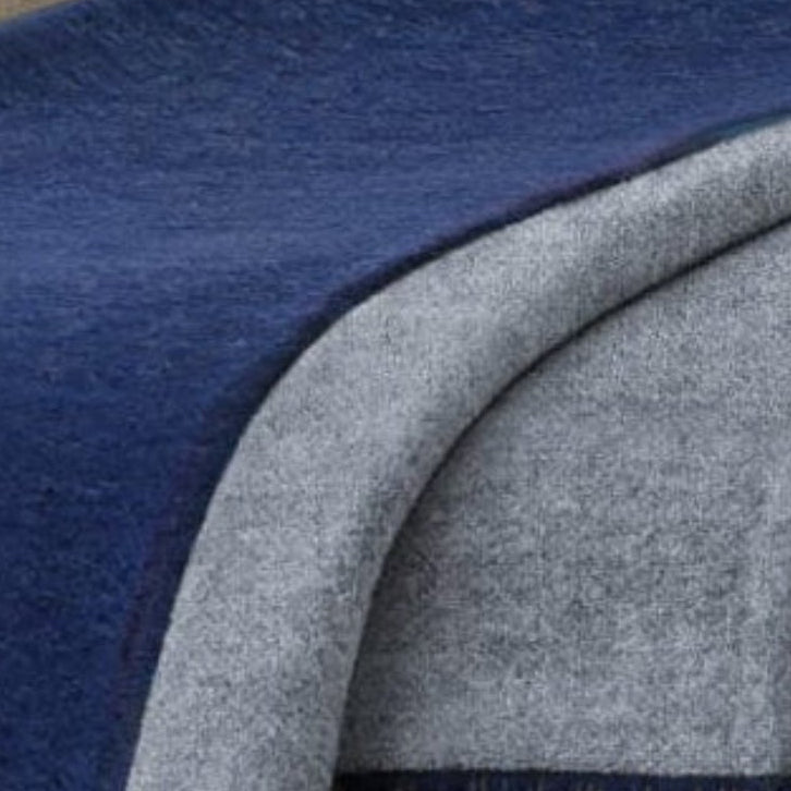 Alicia Adams Alpaca Sydney Blanket in Light Grey and Navy | Fig Linens and Home