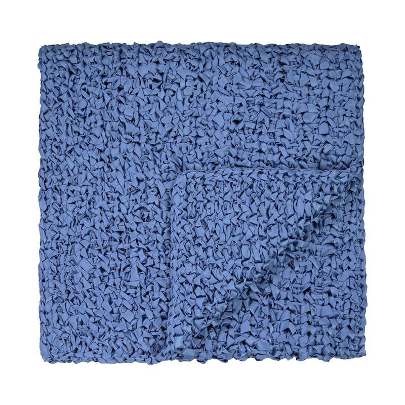 Blue Ribbon Knit Throw Blanket by Ann Gish - Fig Linens and Home