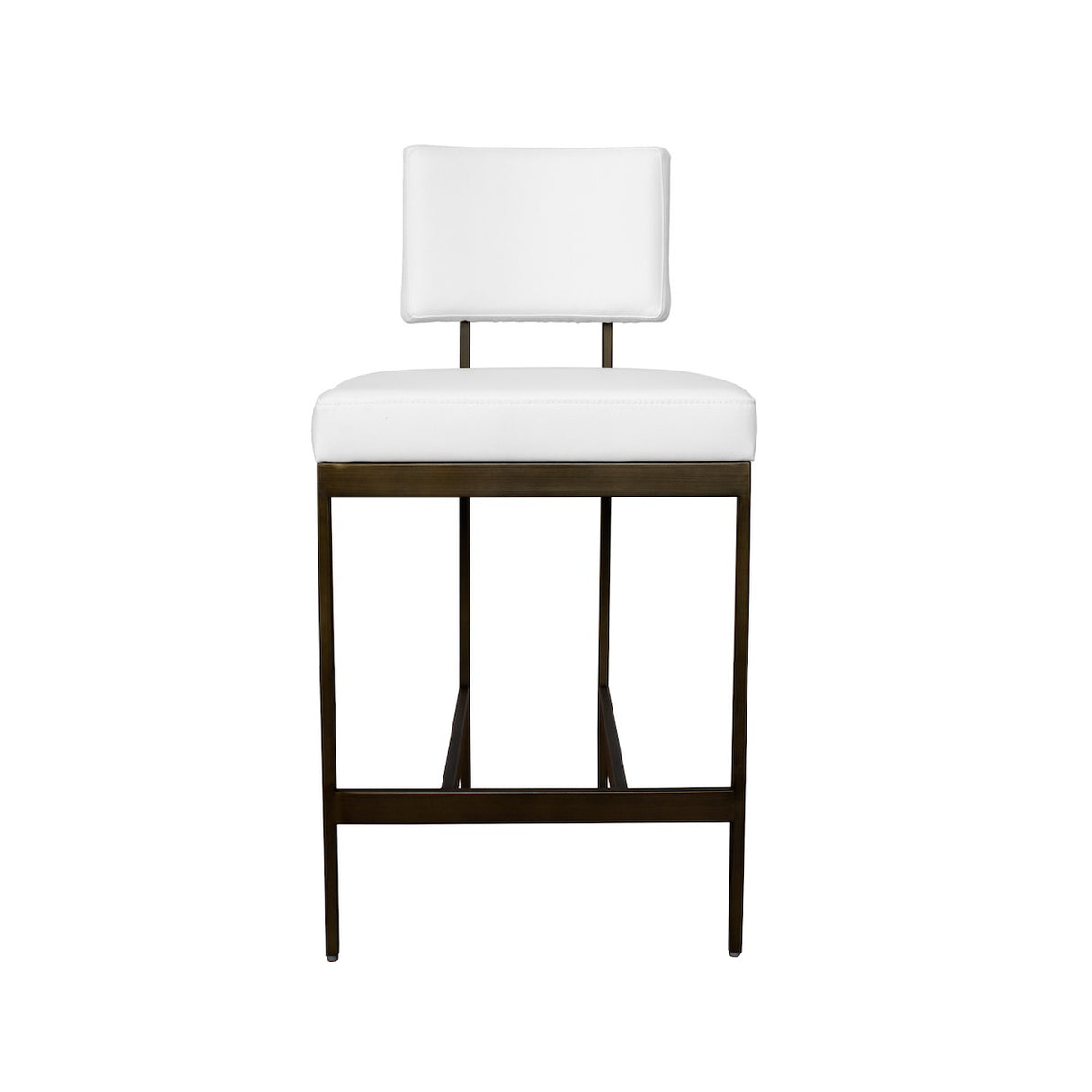 Baylor Bronze & White Vinyl Counter Stool