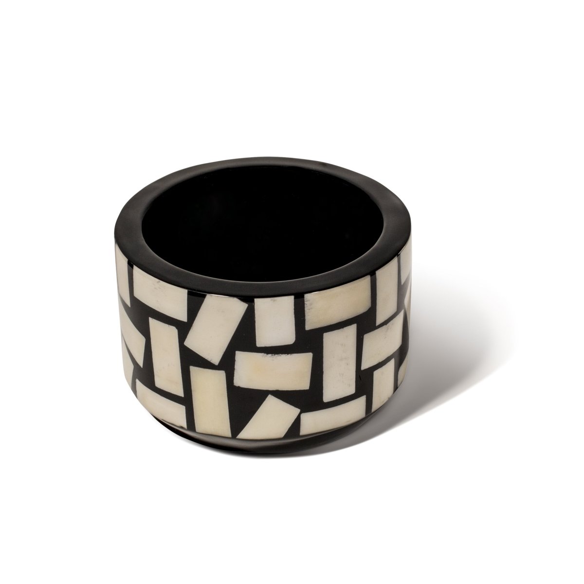 LaDorada Bone Domino Bottle Coaster - 5.1'' x 5.1'' x 3.1'' Bone Domino at FIG LINENS AND HOME - 2